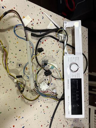 Panel frontal y cableado lavadora WINIA
