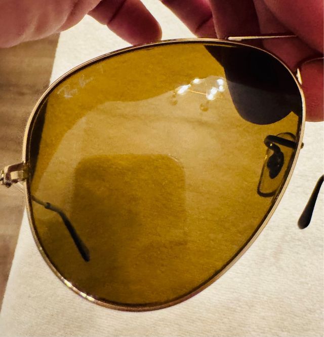 Óculos de sol Ray-Ban Aviator Marrom/Prata