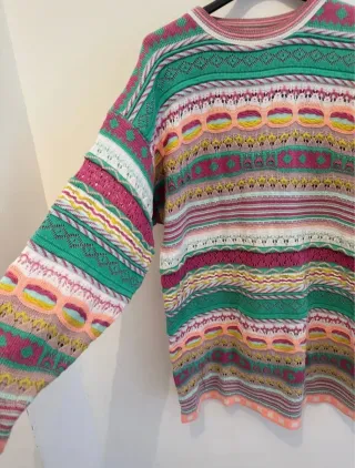 Maglione donna vintage multicolor L