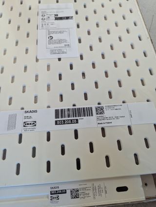 Panel organizador IKEA SKÅDIS + recipiente