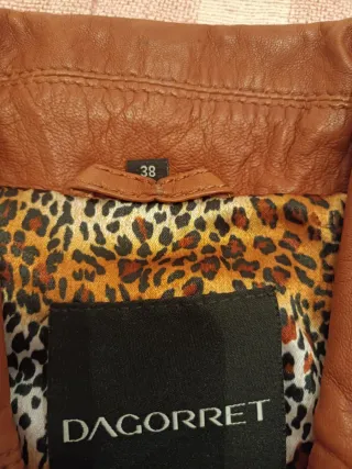 Chaqueta de cuero mujer marrón