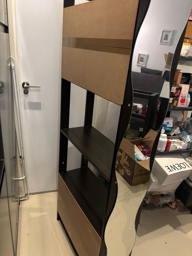 Scaffale nero in legno