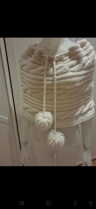 Capa de punto beige talla única NUEVA