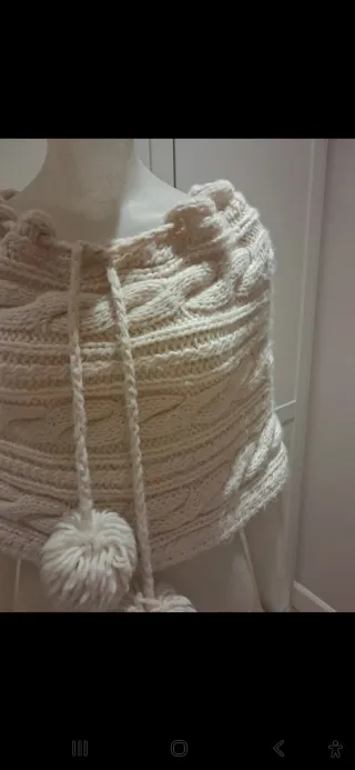 Capa de punto beige talla única NUEVA