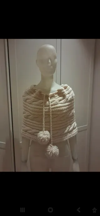 Capa de punto beige talla única NUEVA