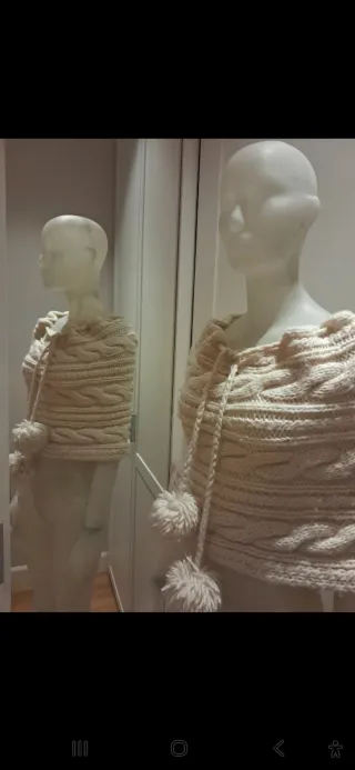 Capa de punto beige talla única NUEVA