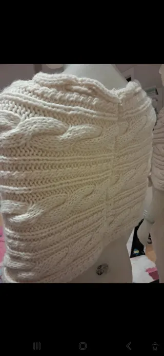 Capa de punto beige talla única NUEVA