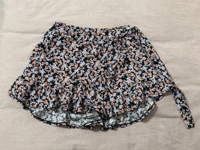Falda pantalón floral multicolor