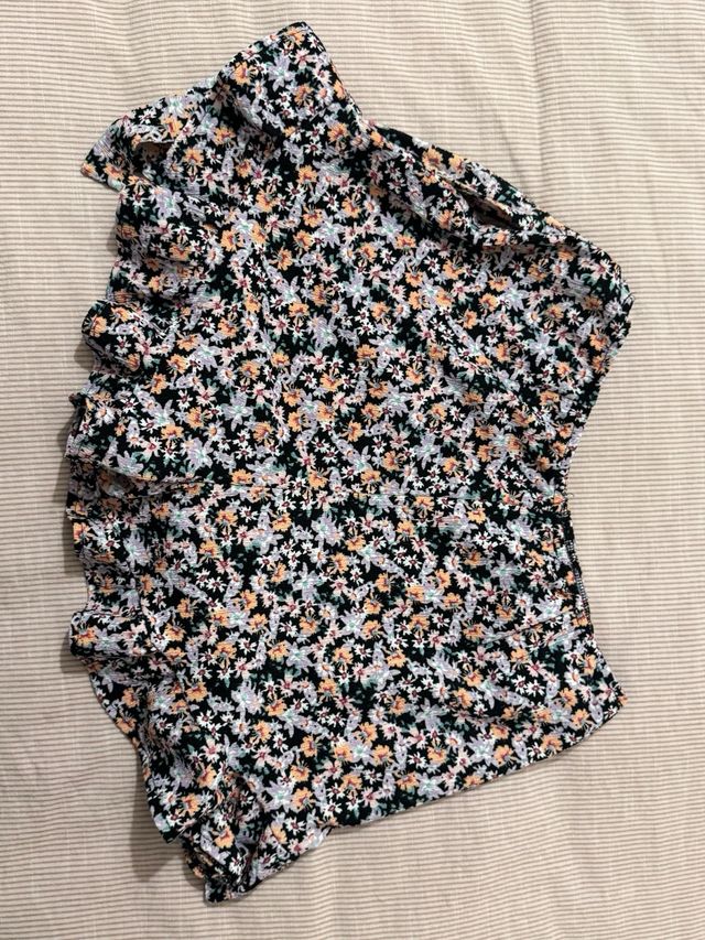 Falda pantalón floral multicolor