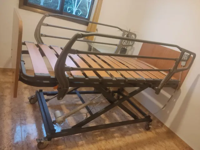 Cama articulada eléctrica hospitalaria con colchón