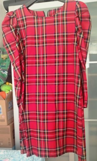 Vestito scozzese donna rosso