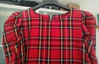 Vestito scozzese donna rosso