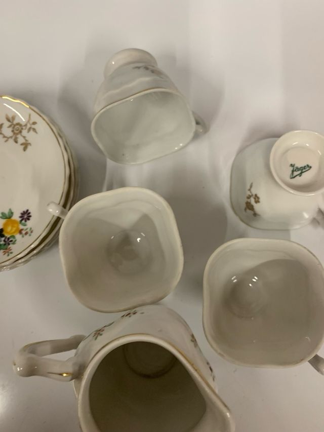 Juego café Jäger porcelana floral