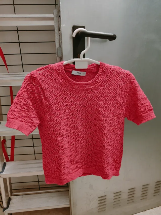 Jersey Mango rosa calado