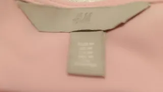 Vestido H&M rosa corto talla M