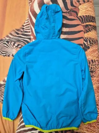 Giubbotto bambino blu con zip lime