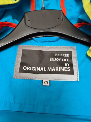 Giubbotto bambino blu con zip lime