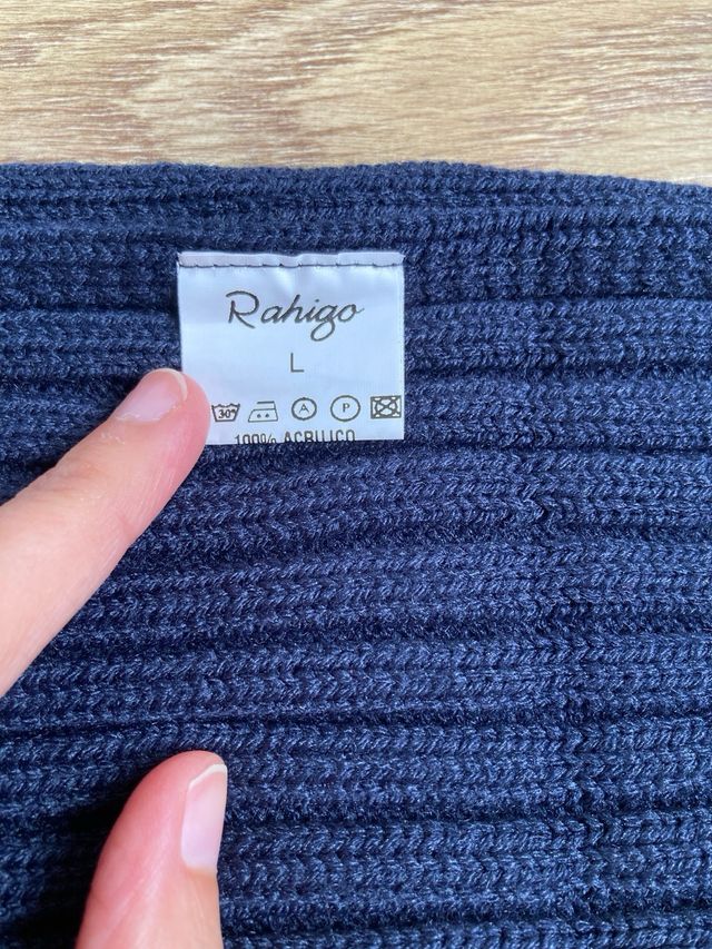 Conjunto gorro y cuello infantil azul