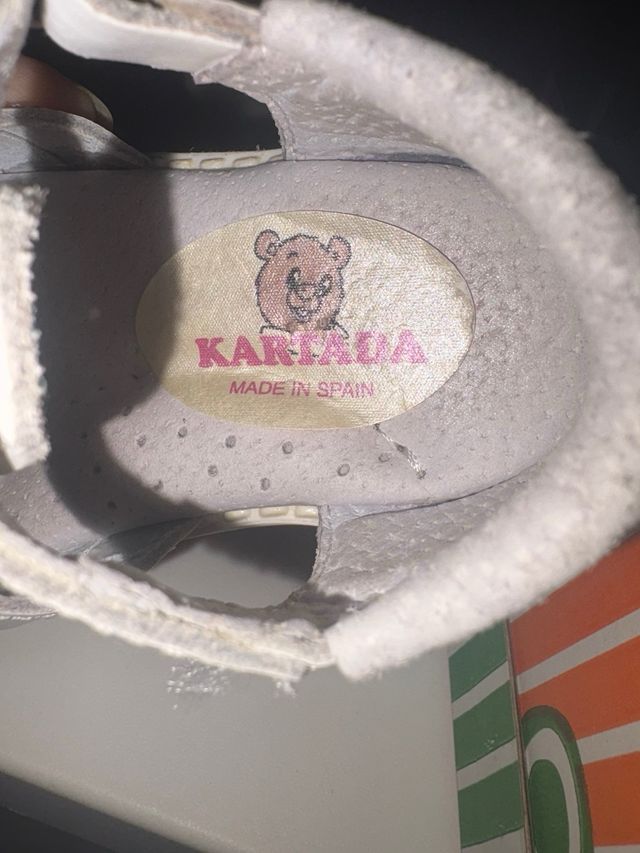 Sandalias bebé piel trenzada blancas T20