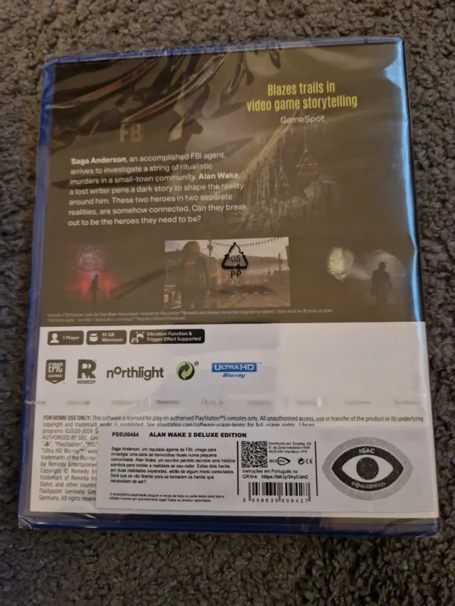 Alan Wake 2 Deluxe Edition PS5 Novo Selado