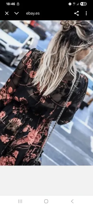Vestido tul negro Zara.