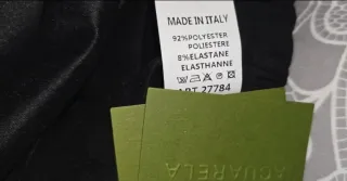 Falda larga antelina negra con bolsillos