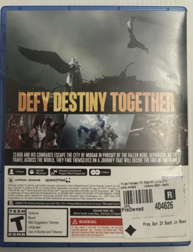 Final Fantasy VII Rebirth PS5