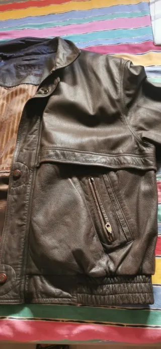 STATE Cazadora Piel Marrón Talla 60