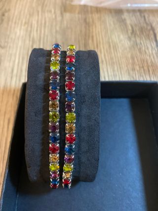 2 Braccialetti Cristalli Colorati