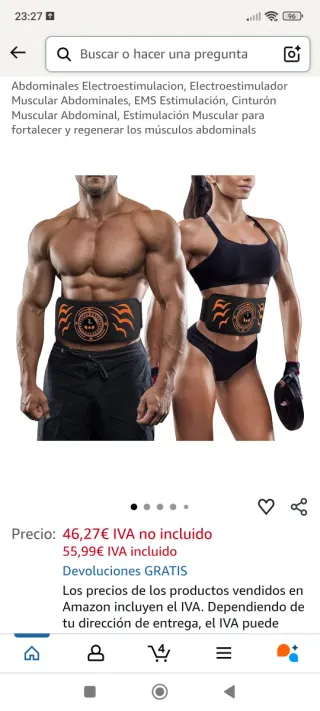 Máquina Abdominales Inteligente EMS