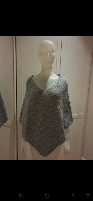 Poncho Only Talla Única Lana Multicolor NUEVO