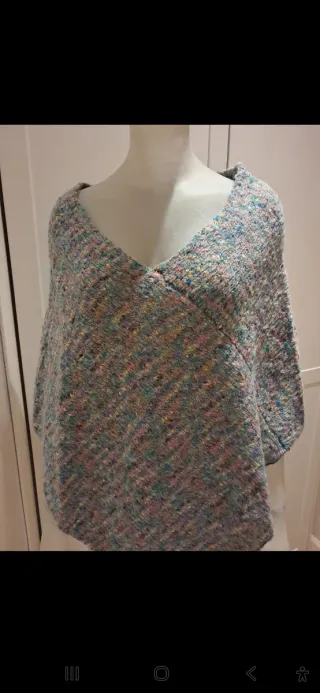 Poncho Only Talla Única Lana Multicolor NUEVO