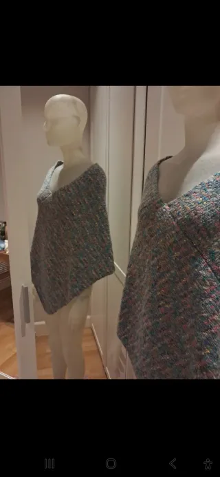 Poncho Only Talla Única Lana Multicolor NUEVO