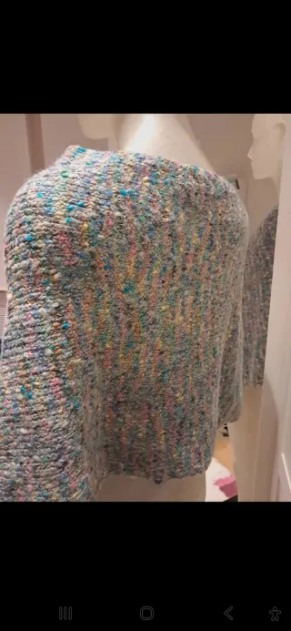 Poncho Only Talla Única Lana Multicolor NUEVO