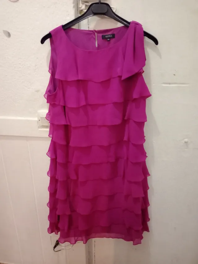 Vestido rosa volantes ANTEA talla M