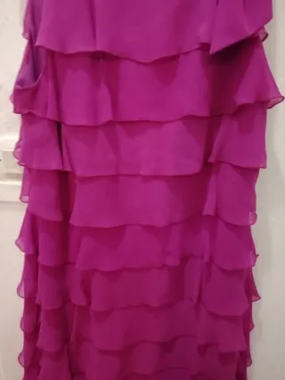 Vestido rosa volantes ANTEA talla M