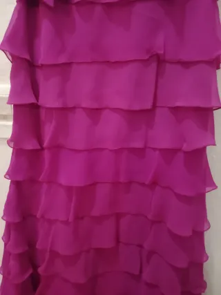 Vestido rosa volantes ANTEA talla M