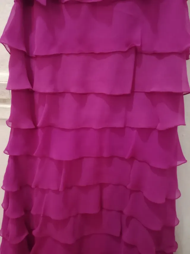 Vestido rosa volantes ANTEA talla M