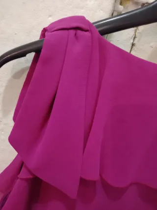 Vestido rosa volantes ANTEA talla M