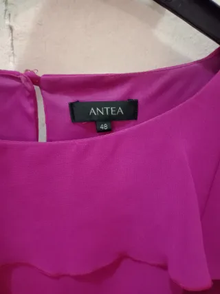 Vestido rosa volantes ANTEA talla M