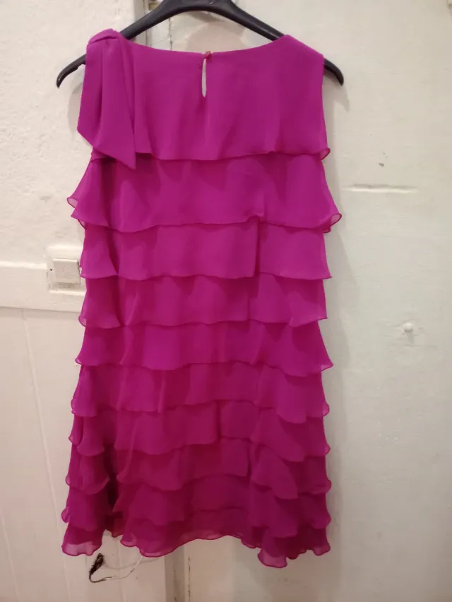 Vestido rosa volantes ANTEA talla M