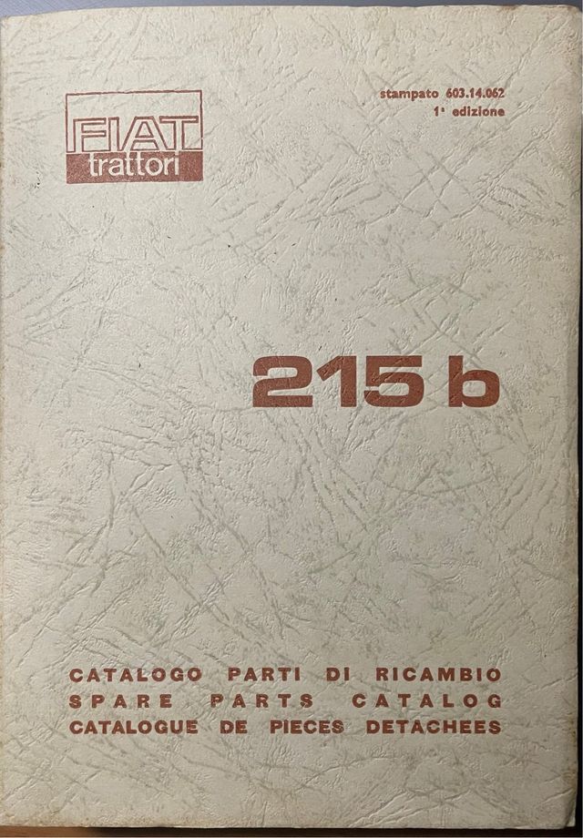 Catalogo Ricambi Fiat Trattori 215 b