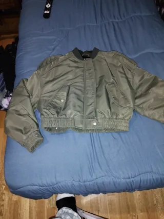 Chaqueta bomber verde mujer