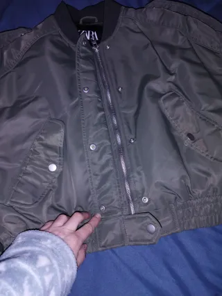 Chaqueta bomber verde mujer