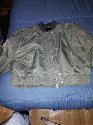 Chaqueta bomber verde mujer