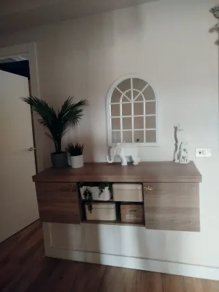 Mueble recibidor aparador flotante en melamina