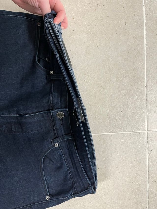 Pantalones Vaqueros Hombre Azul y Negro