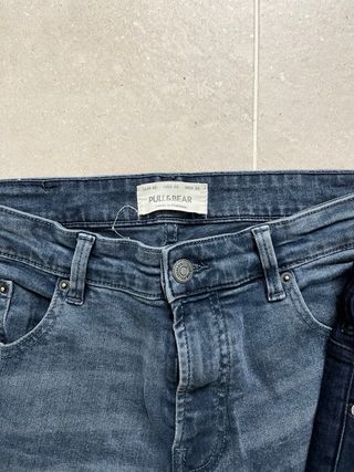 Pantalones Vaqueros Hombre Azul y Negro