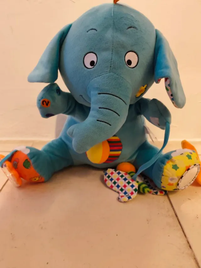 Peluche Elefante Azul Juguete Infantil