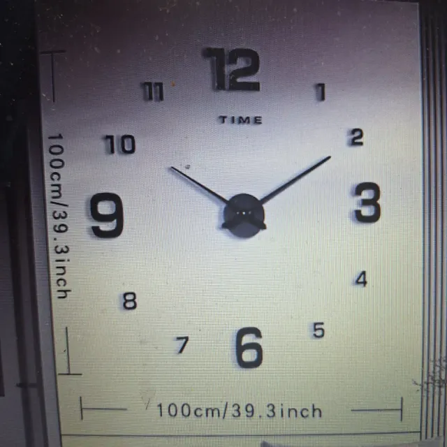 Reloj de pared adhesivo 100cm
